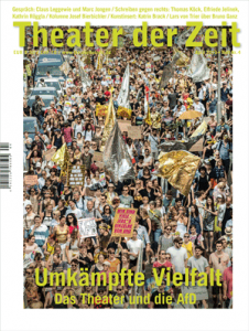 Cover Theater der Zeit Heft 4 2019