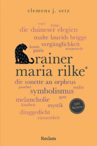 Cover Clemens J. Setz, Rainer Maria Rilke